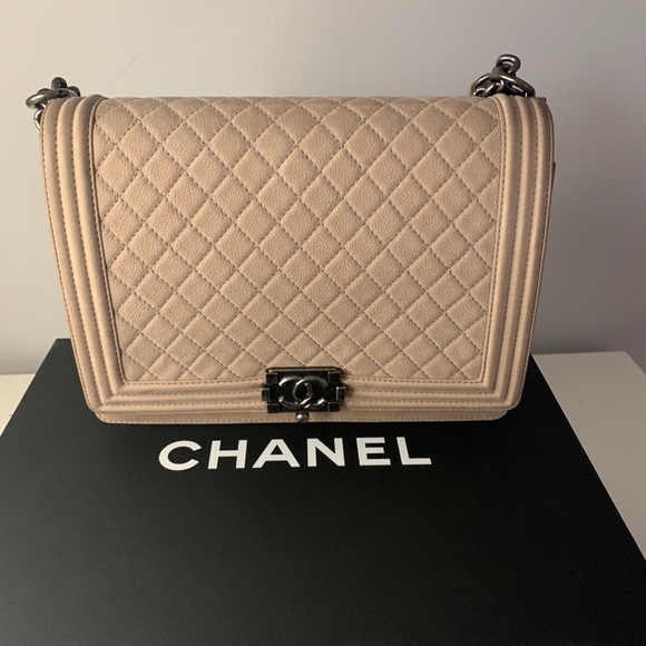 Chanel Boy Jumbo Suede Rare - Picture 1 of 6